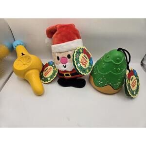 BarkBox Dog Toy Super Chewer Treat Hider Toy Santa Claus And Ornament Sz L